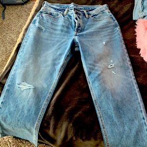 old navy 12 sized blue ripped jeans